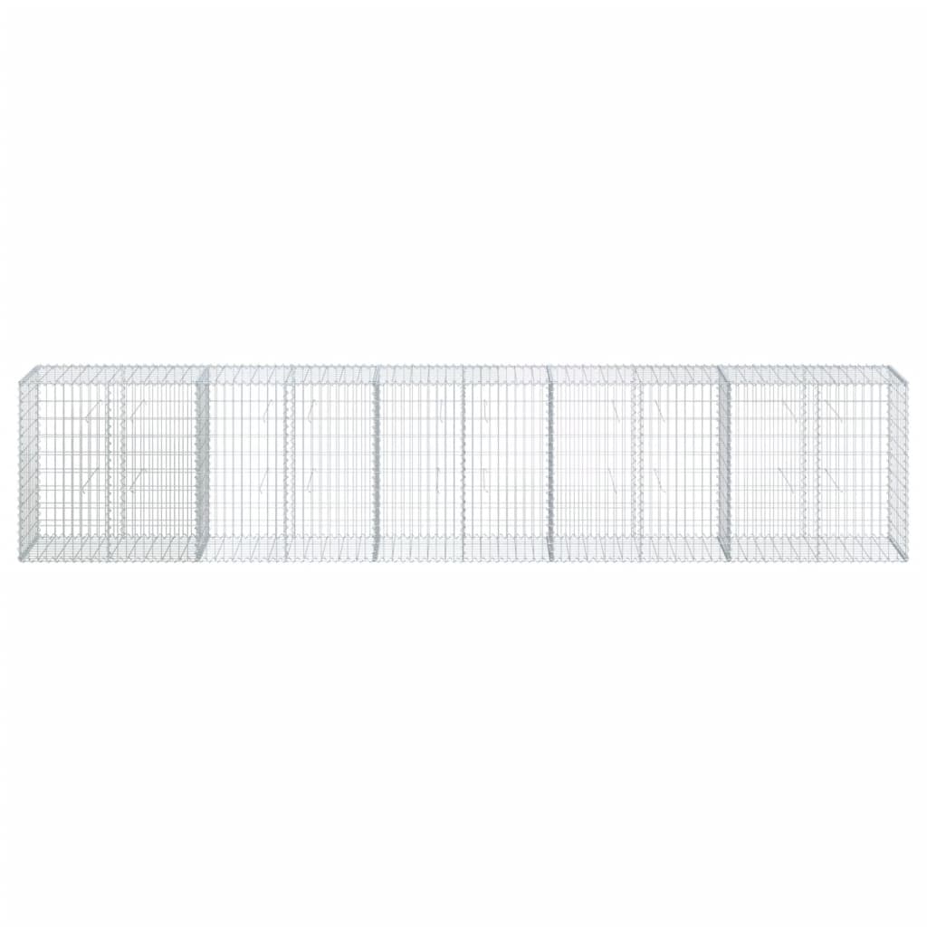 Coș gabion cu capac, 500x50x100 cm, fier galvanizat