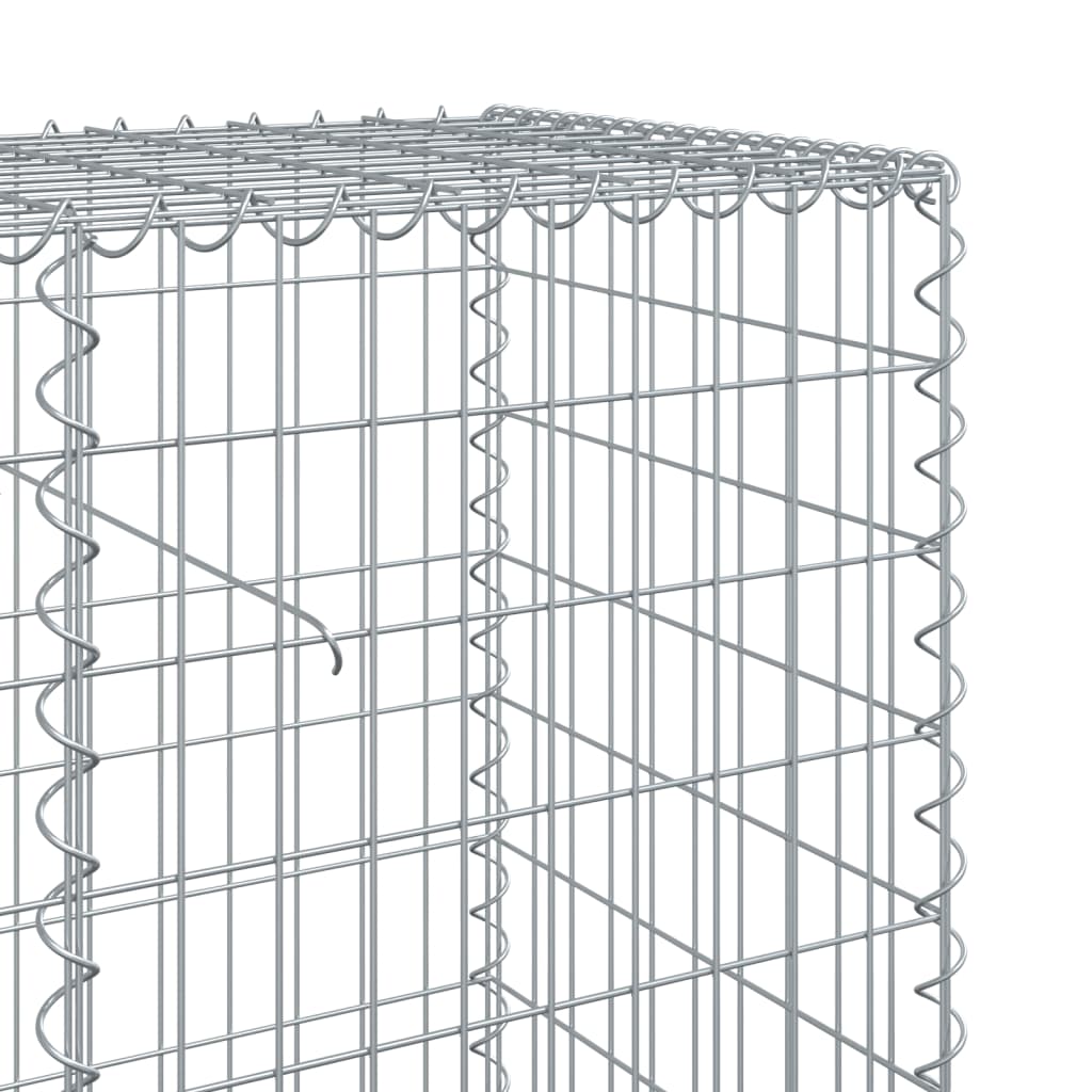 Coș gabion cu capac, 500x50x100 cm, fier galvanizat