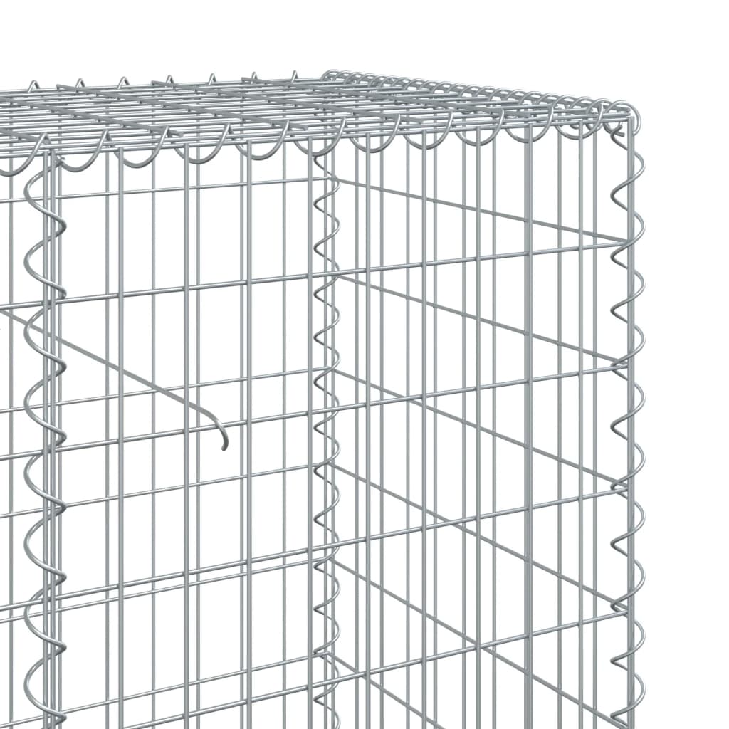 Coș gabion cu capac, 1200x50x100 cm, fier galvanizat