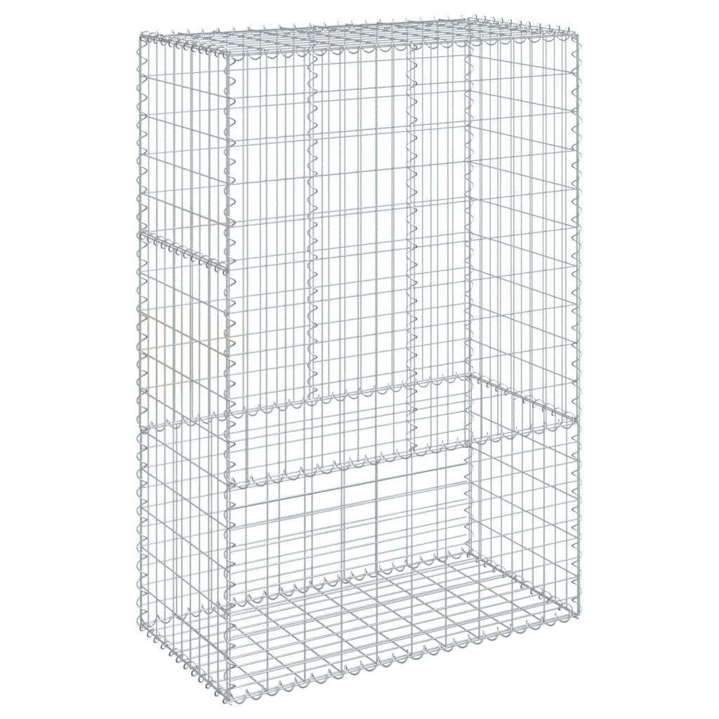 Coș gabion cu capac, 100x50x150 cm, fier galvanizat