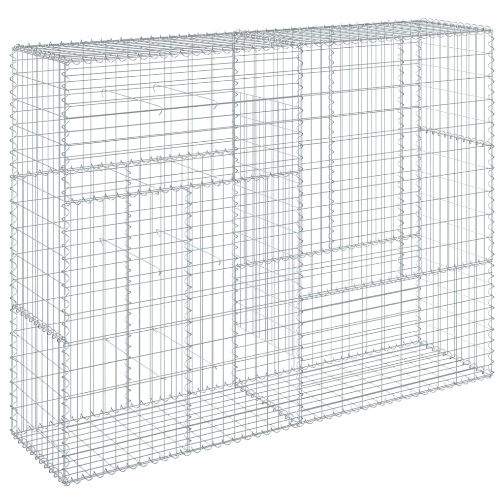 Coș gabion cu capac, 200x50x150 cm, fier galvanizat