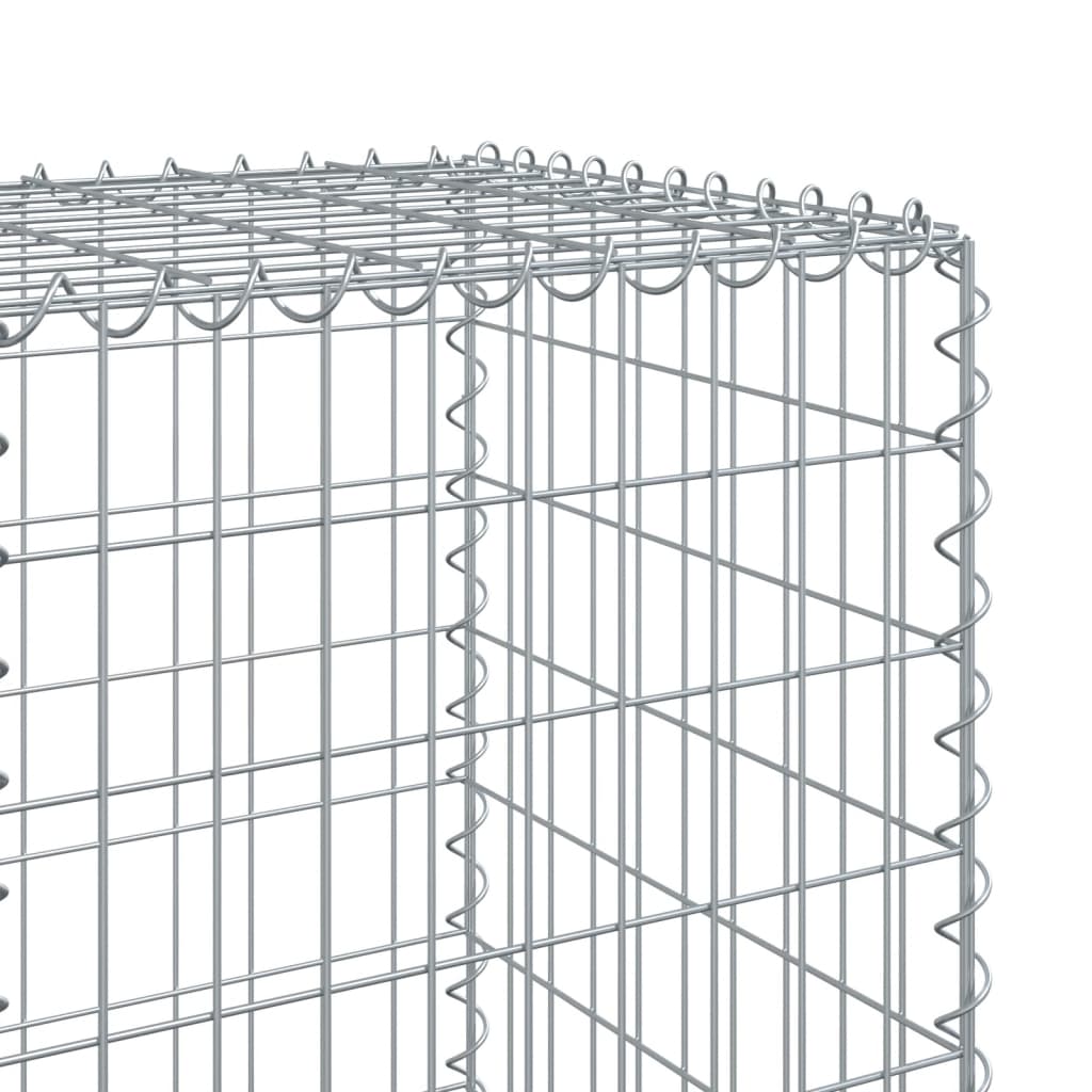 Coș gabion cu capac, 200x50x150 cm, fier galvanizat