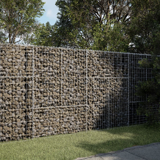 Coș gabion cu capac, 200x50x150 cm, fier galvanizat