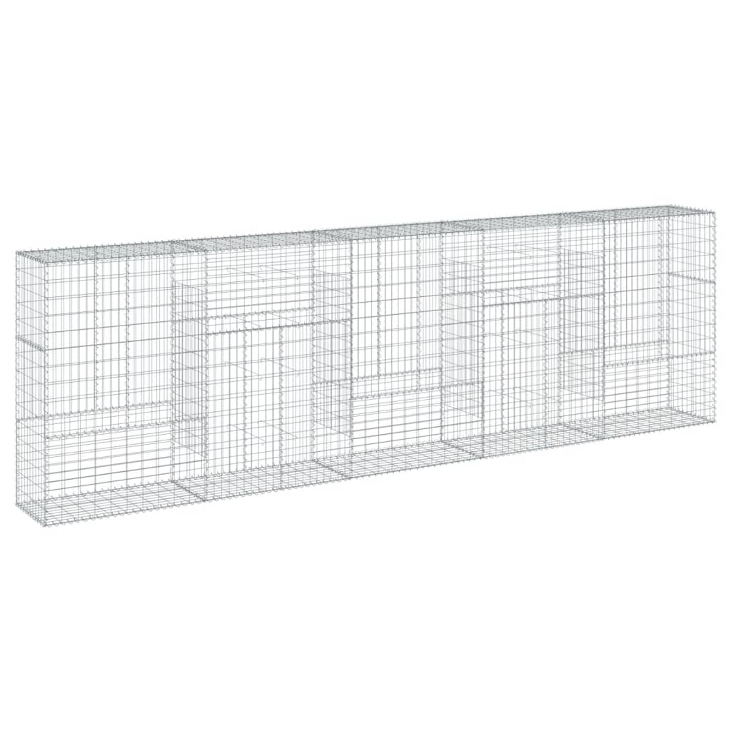 Coș gabion cu capac, 500x50x150 cm, fier galvanizat