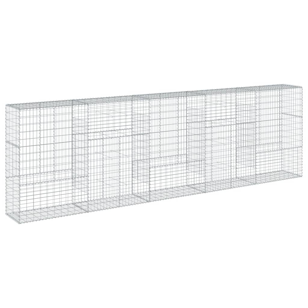 Coș gabion cu capac, 500x50x150 cm, fier galvanizat