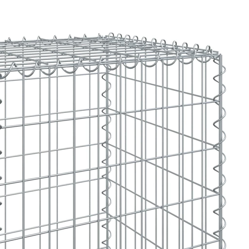 Coș gabion cu capac, 700x50x150 cm, fier galvanizat