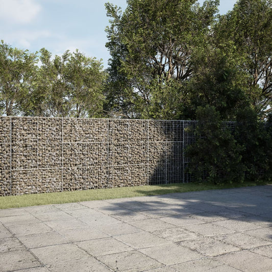 Coș gabion cu capac, 800x50x150 cm, fier galvanizat