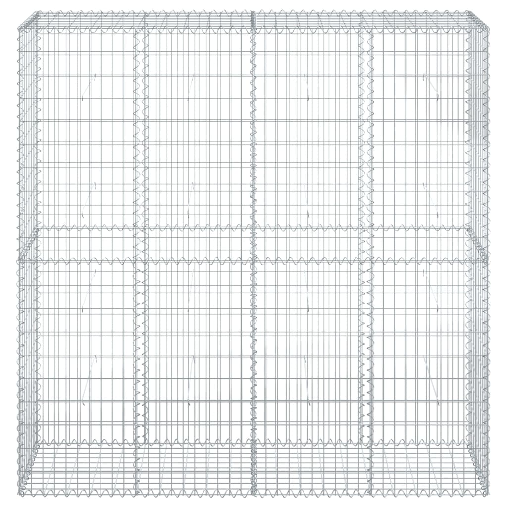 Coș gabion cu capac, 200x50x200 cm, fier galvanizat