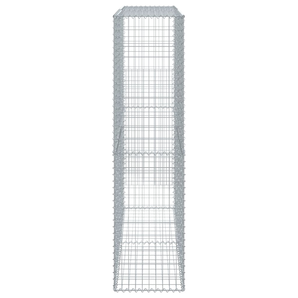 Coș gabion cu capac, 200x50x200 cm, fier galvanizat