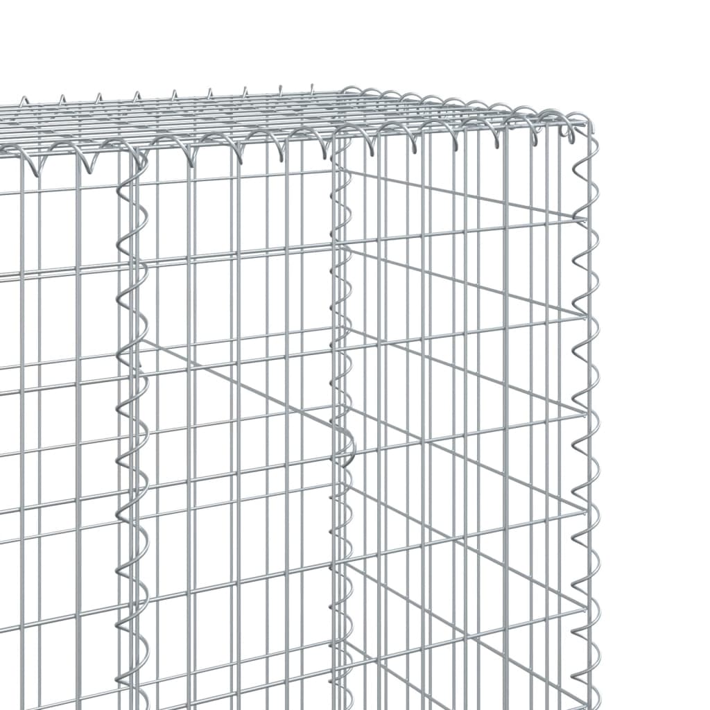 Coș gabion cu capac, 200x50x200 cm, fier galvanizat