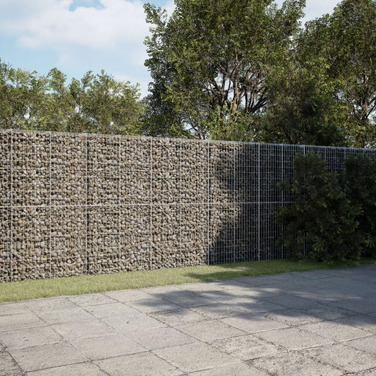 Coș gabion cu capac, 400x50x200 cm, fier galvanizat