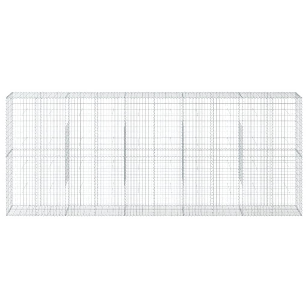 Coș gabion cu capac, 500x50x200 cm, fier galvanizat