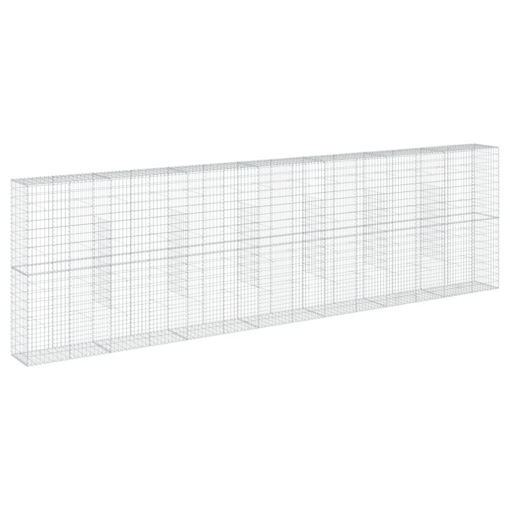 Coș gabion cu capac, 700x50x200 cm, fier galvanizat