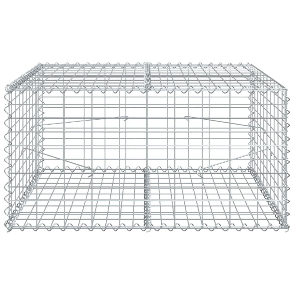 Coș gabion cu capac, 100x100x50 cm, fier galvanizat