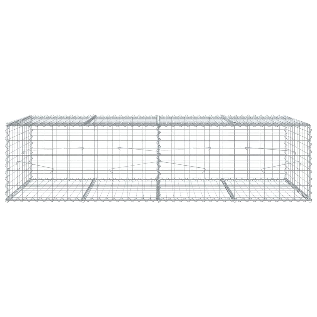 Coș gabion cu capac, 200x100x50 cm, fier galvanizat