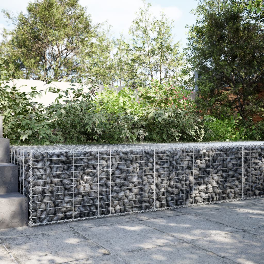 Coș gabion cu capac, 200x100x50 cm, fier galvanizat