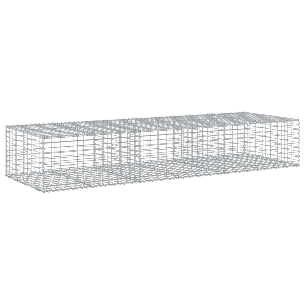 Coș gabion cu capac, 300x100x50 cm, fier galvanizat