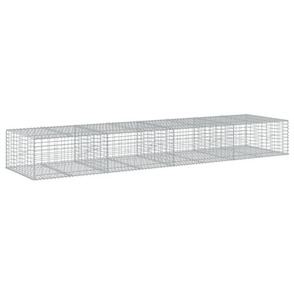 Coș gabion cu capac, 400x100x50 cm, fier galvanizat