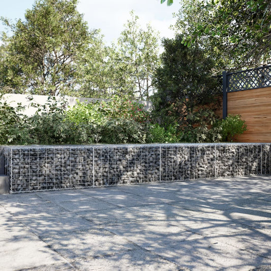 Coș gabion cu capac, 500x100x50 cm, fier galvanizat