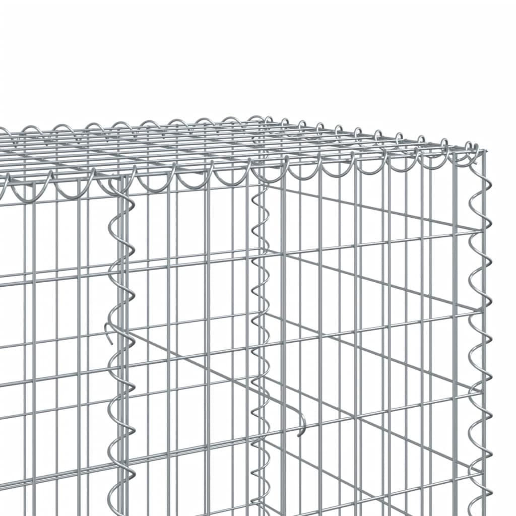 Coș gabion cu capac, 100x100x100 cm, fier galvanizat