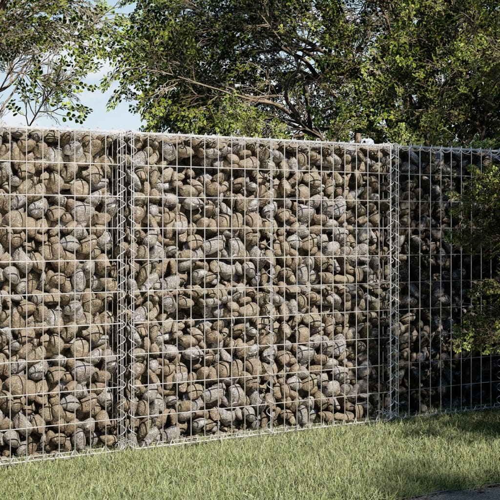 Coș gabion cu capac, 100x100x100 cm, fier galvanizat