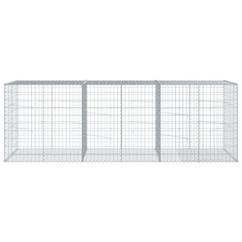 Coș gabion cu capac, 300x100x100 cm, fier galvanizat