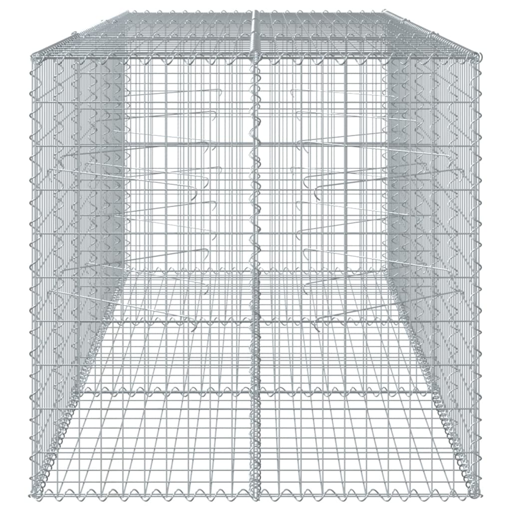 Coș gabion cu capac, 300x100x100 cm, fier galvanizat