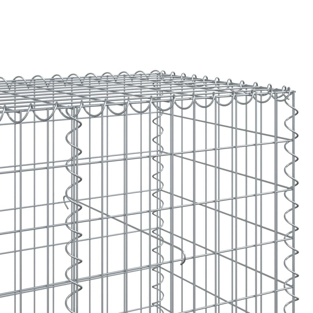 Coș gabion cu capac, 500x100x100 cm, fier galvanizat