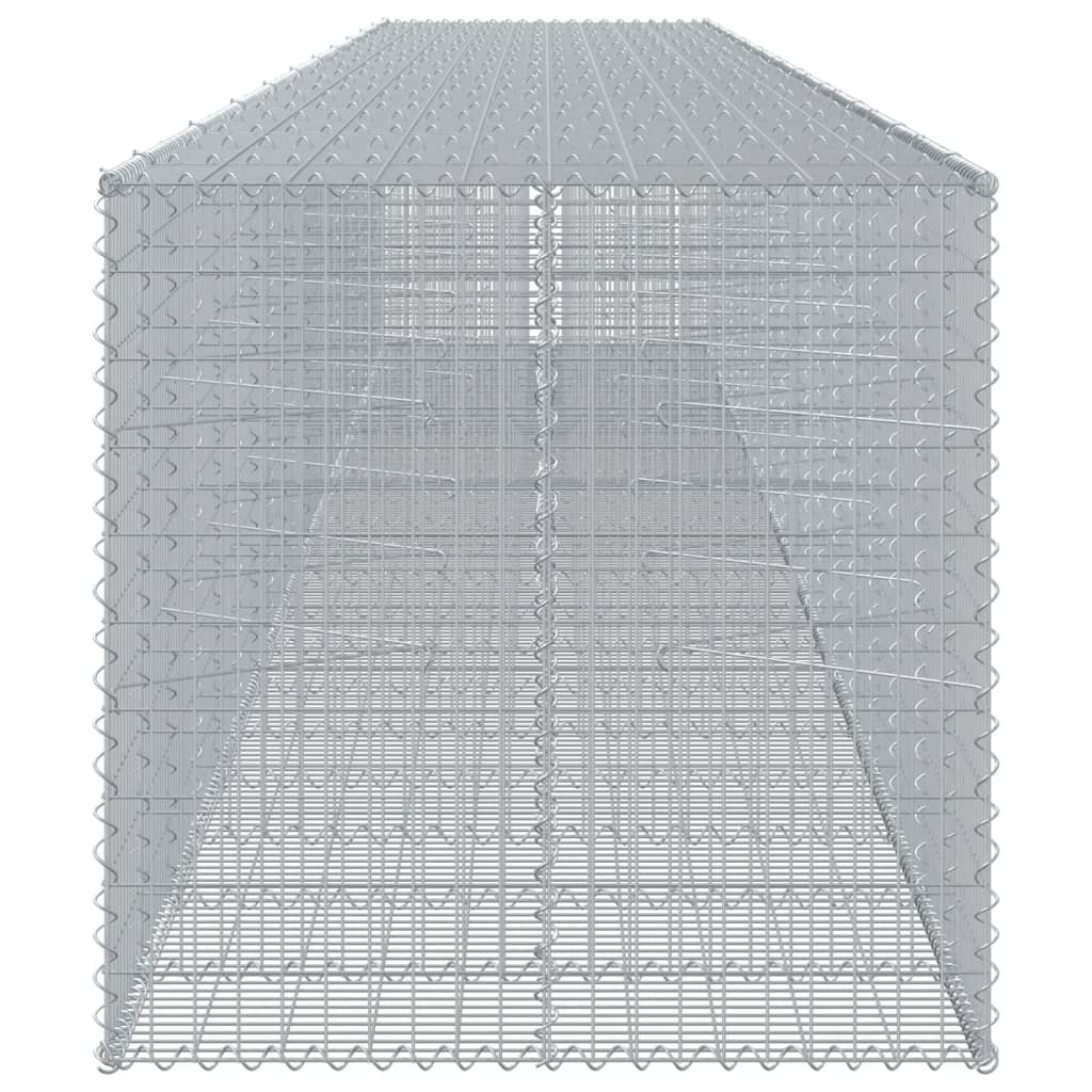 Coș gabion cu capac, 1050x100x100 cm, fier galvanizat