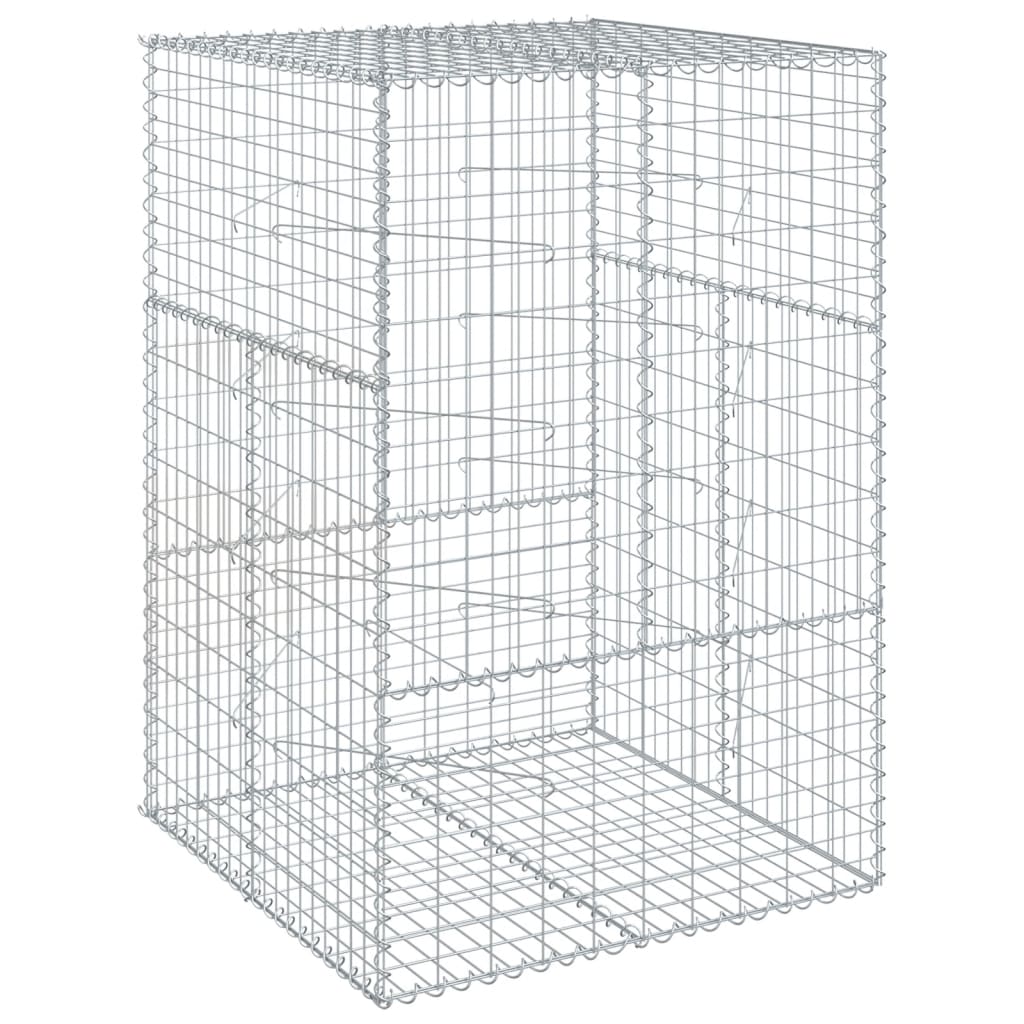 Coș gabion cu capac, 100x100x150 cm, fier galvanizat