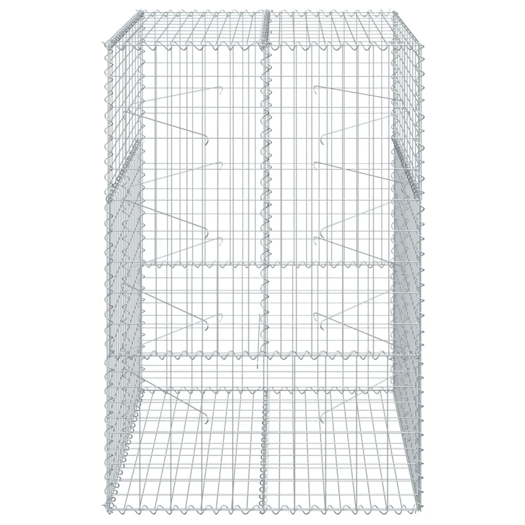 Coș gabion cu capac, 100x100x150 cm, fier galvanizat