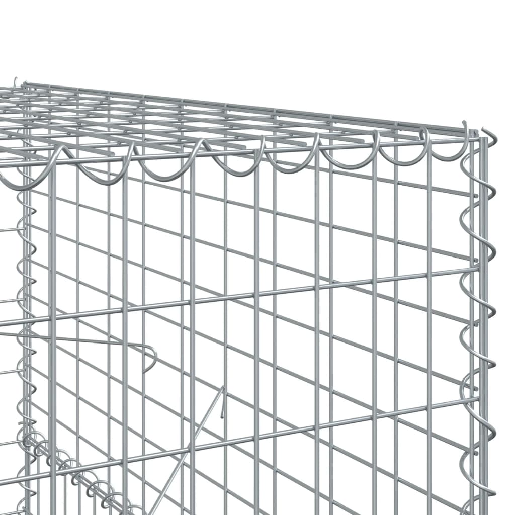 Coș gabion cu capac, 100x100x150 cm, fier galvanizat