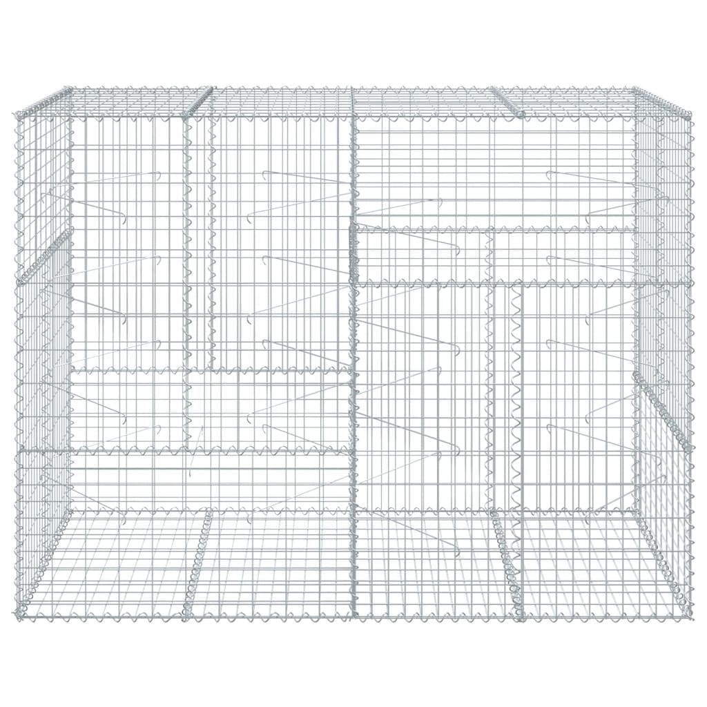 Coș gabion cu capac, 200x100x150 cm, fier galvanizat