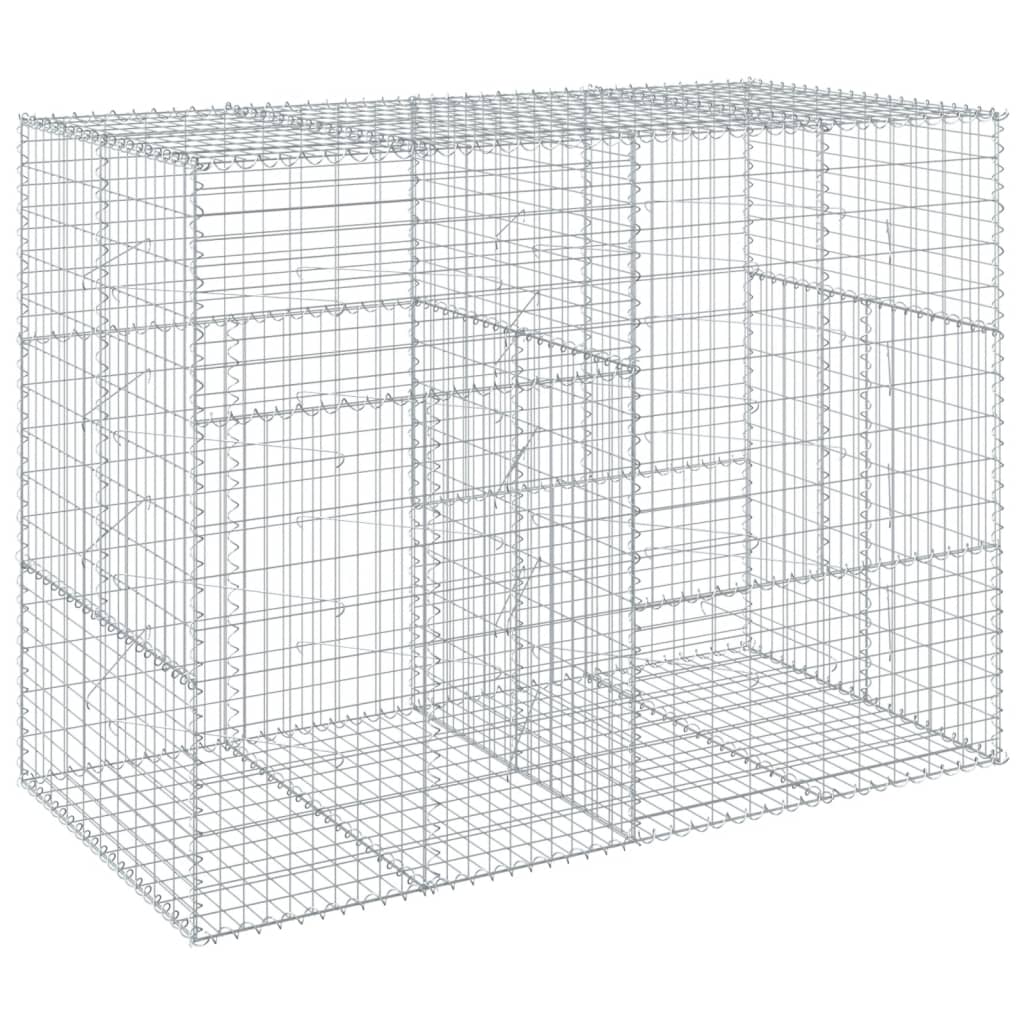 Coș gabion cu capac, 200x100x150 cm, fier galvanizat