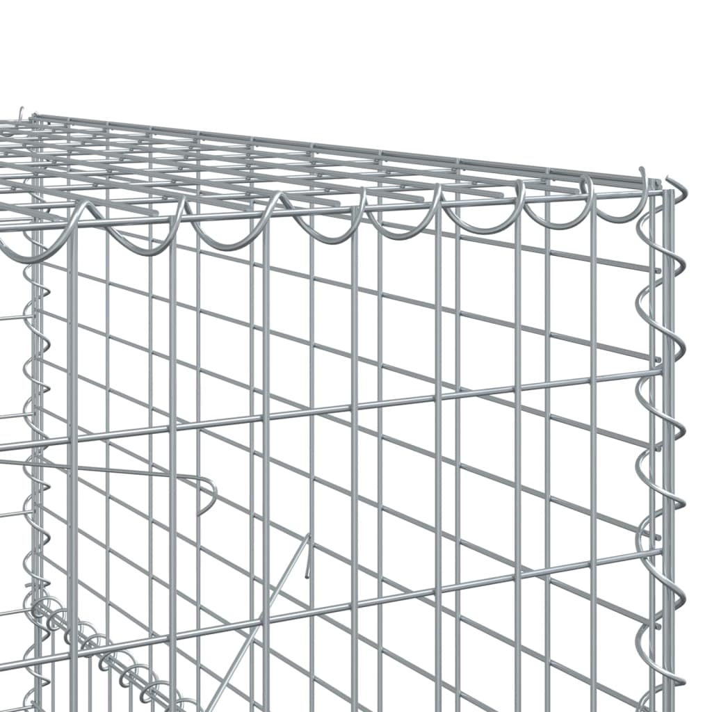 Coș gabion cu capac, 200x100x150 cm, fier galvanizat