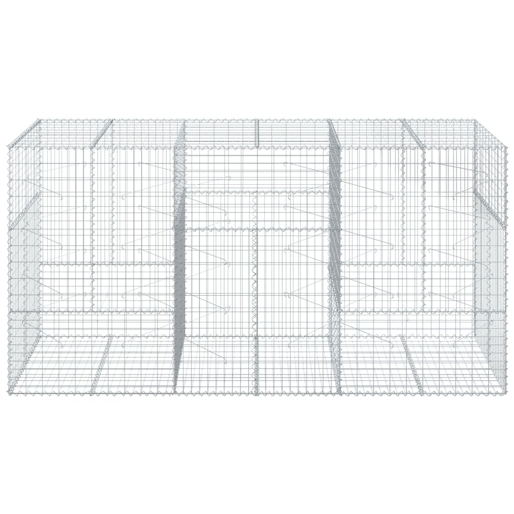 Coș gabion cu capac, 300x100x150 cm, fier galvanizat