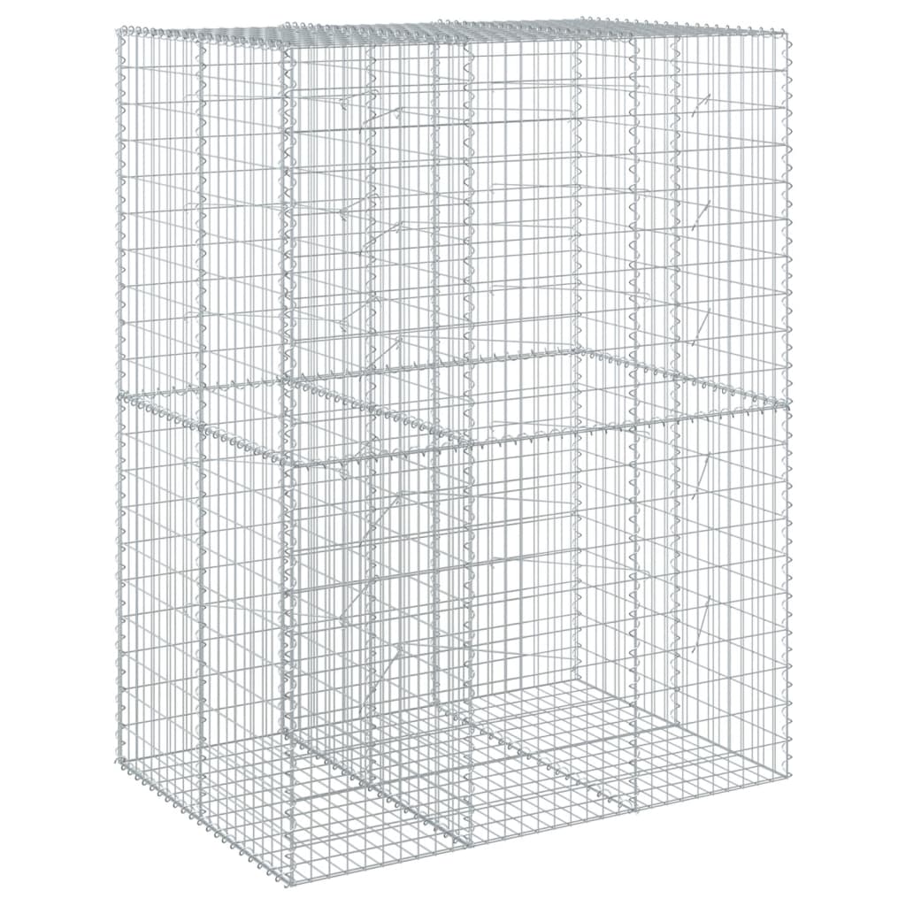 Coș gabion cu capac, 150x100x200 cm, fier galvanizat