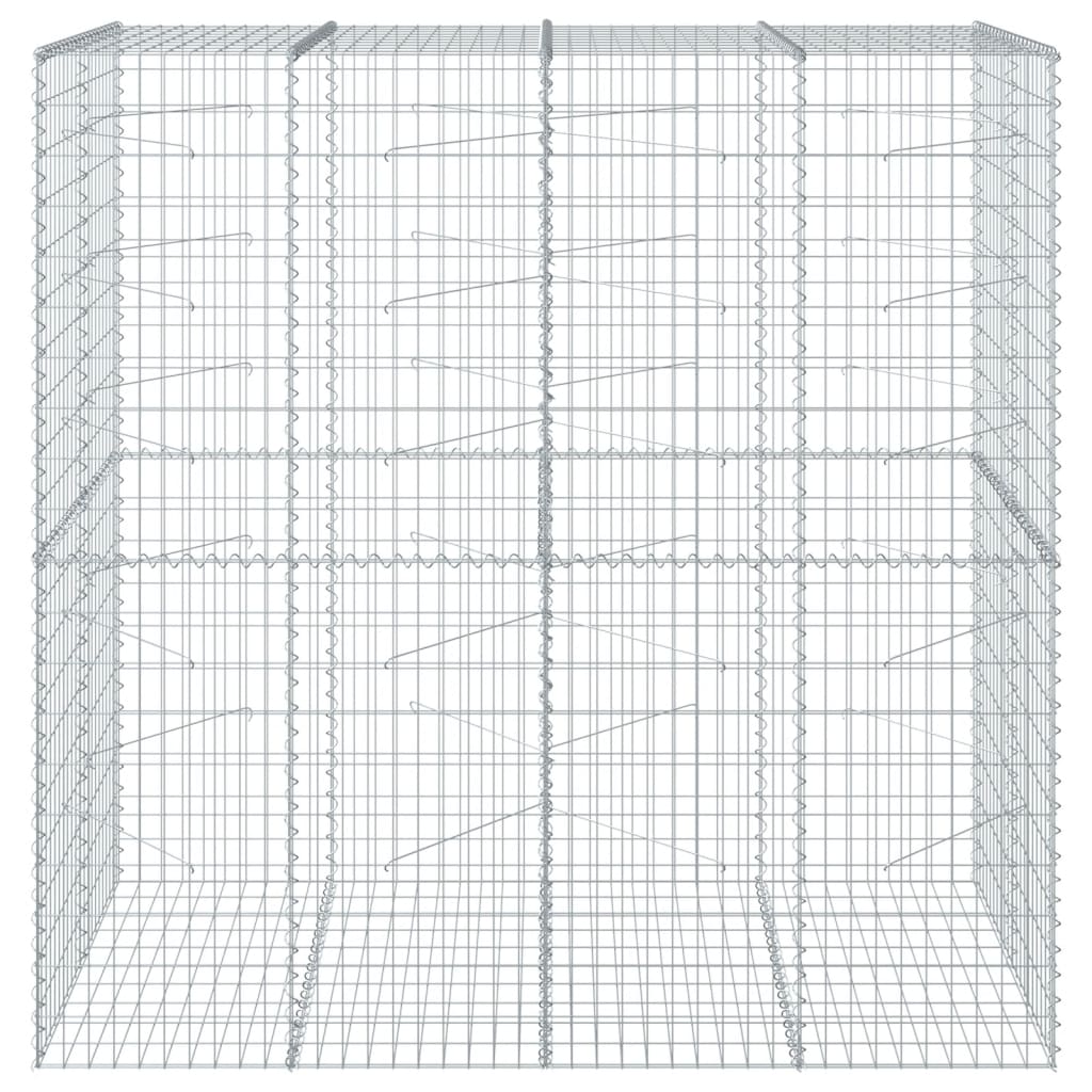 Coș gabion cu capac, 200x100x200 cm, fier galvanizat