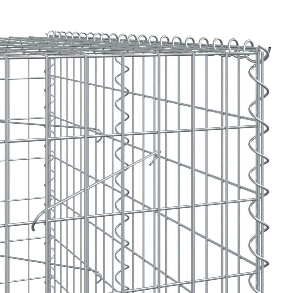 Coș gabion cu capac, 200x100x200 cm, fier galvanizat