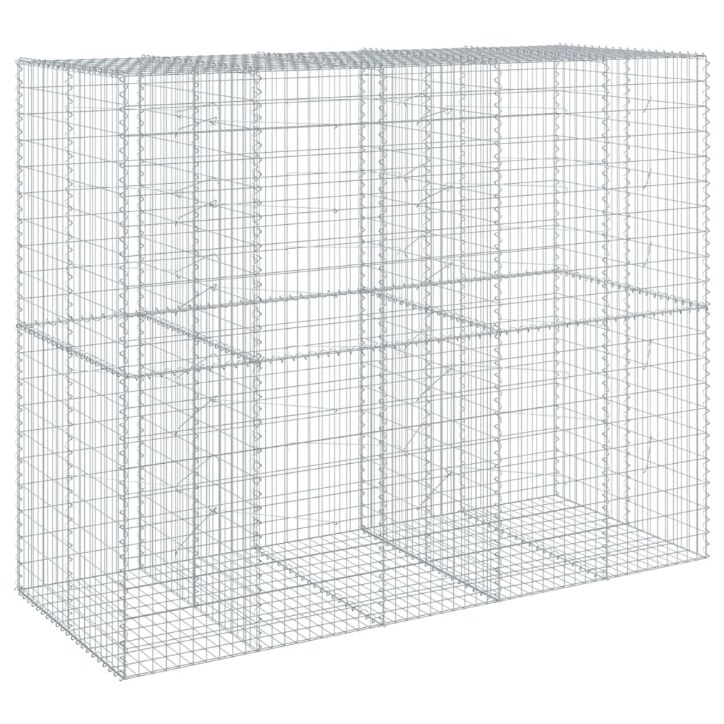 Coș gabion cu capac, 250x100x200 cm, fier galvanizat