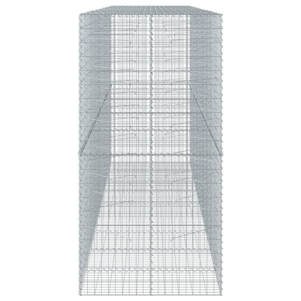 Coș gabion cu capac, 450x100x200 cm, fier galvanizat