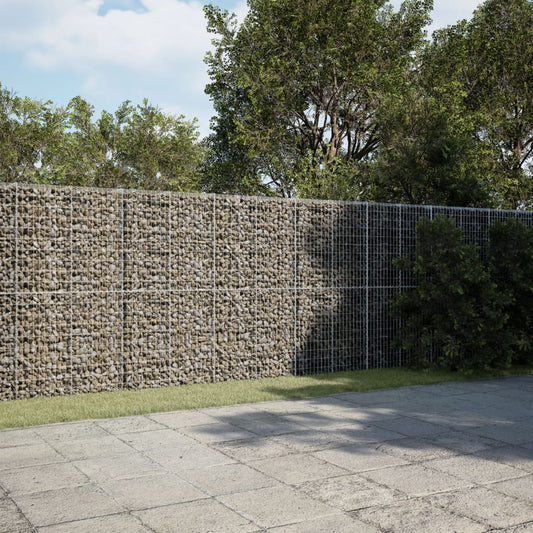 Coș gabion cu capac, 550x100x200 cm, fier galvanizat