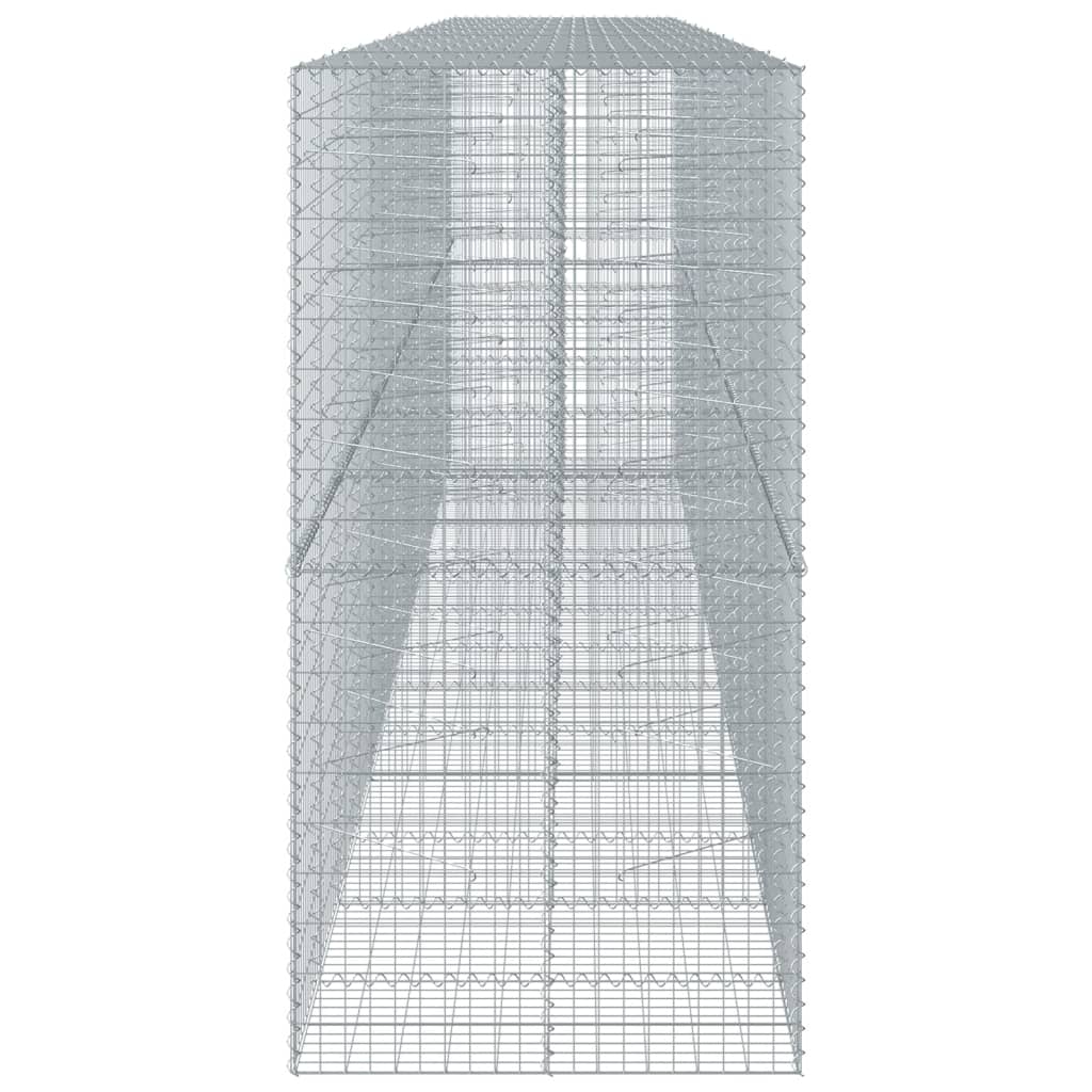 Coș gabion cu capac, 700x100x200 cm, fier galvanizat