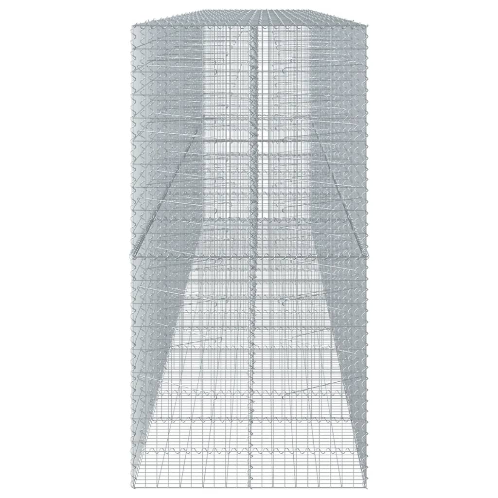 Coș gabion cu capac, 750x100x200 cm, fier galvanizat