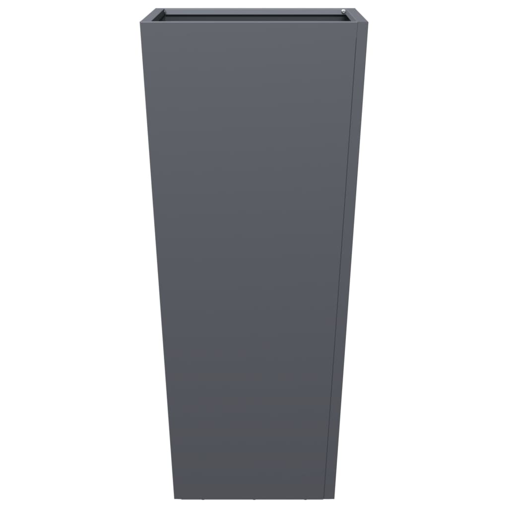 Jardinieră de grădină, antracit, 35x35x75 cm, oțel