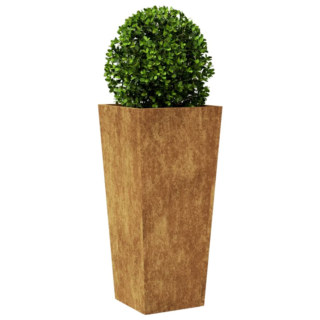 Jardinier de grădină 35x35x75 cm Oțel rezistent la intemperii