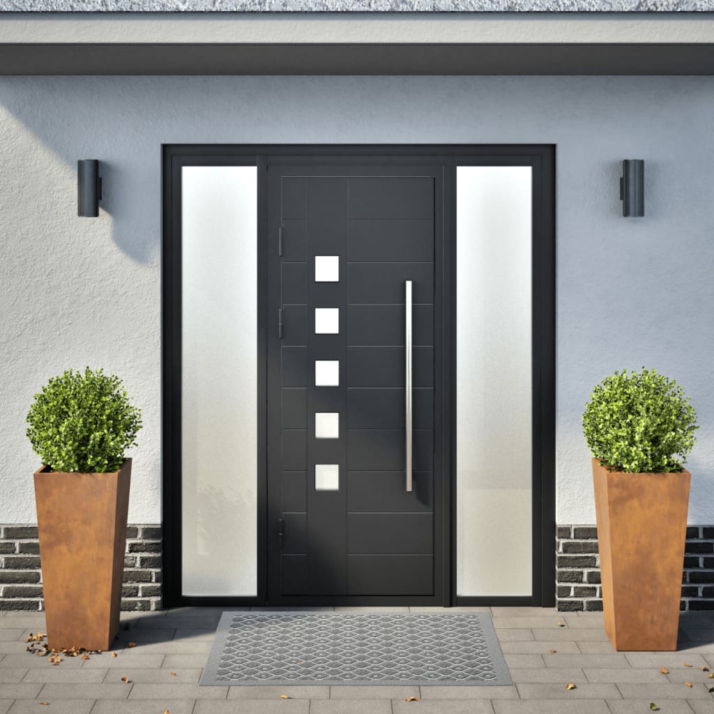 Jardiniere de grădină 2 buc 35x35x75 cm Oțel pentru intemperii