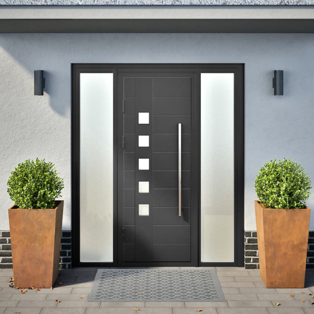 Jardiniere de grădină 2 buc 45x45x75 cm Oțel pentru intemperii