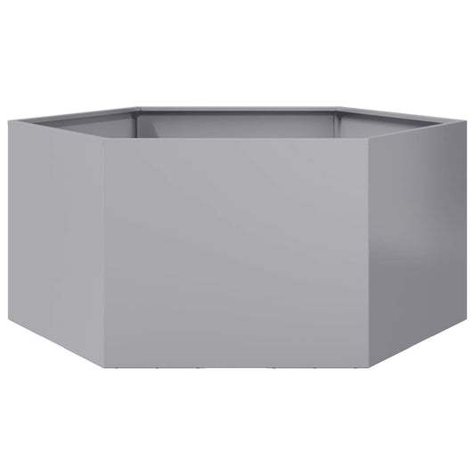 Jardinieră de grădină 104x90x45 cm oțel galvanizat hexagonal