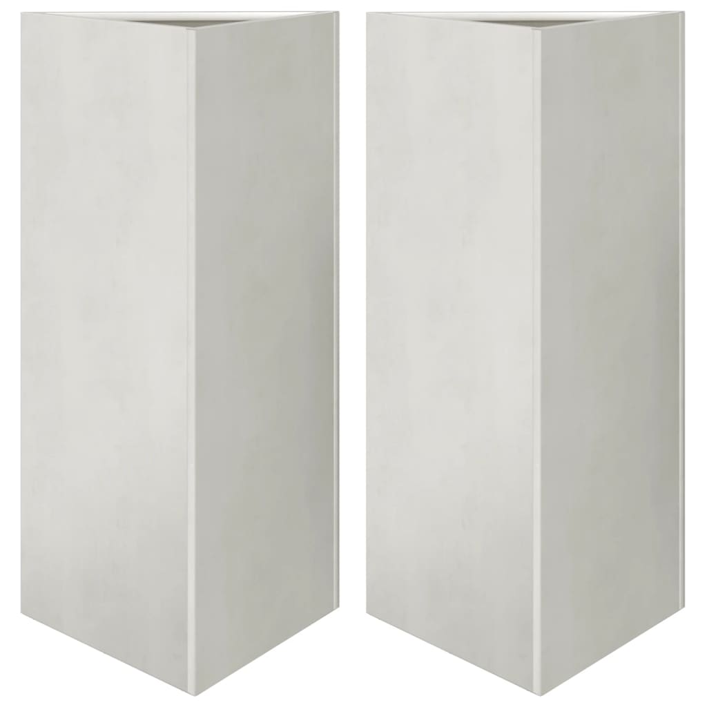 Jardiniere grădină, 2 buc. 40x40x75 cm oțel inoxidabil triunghi